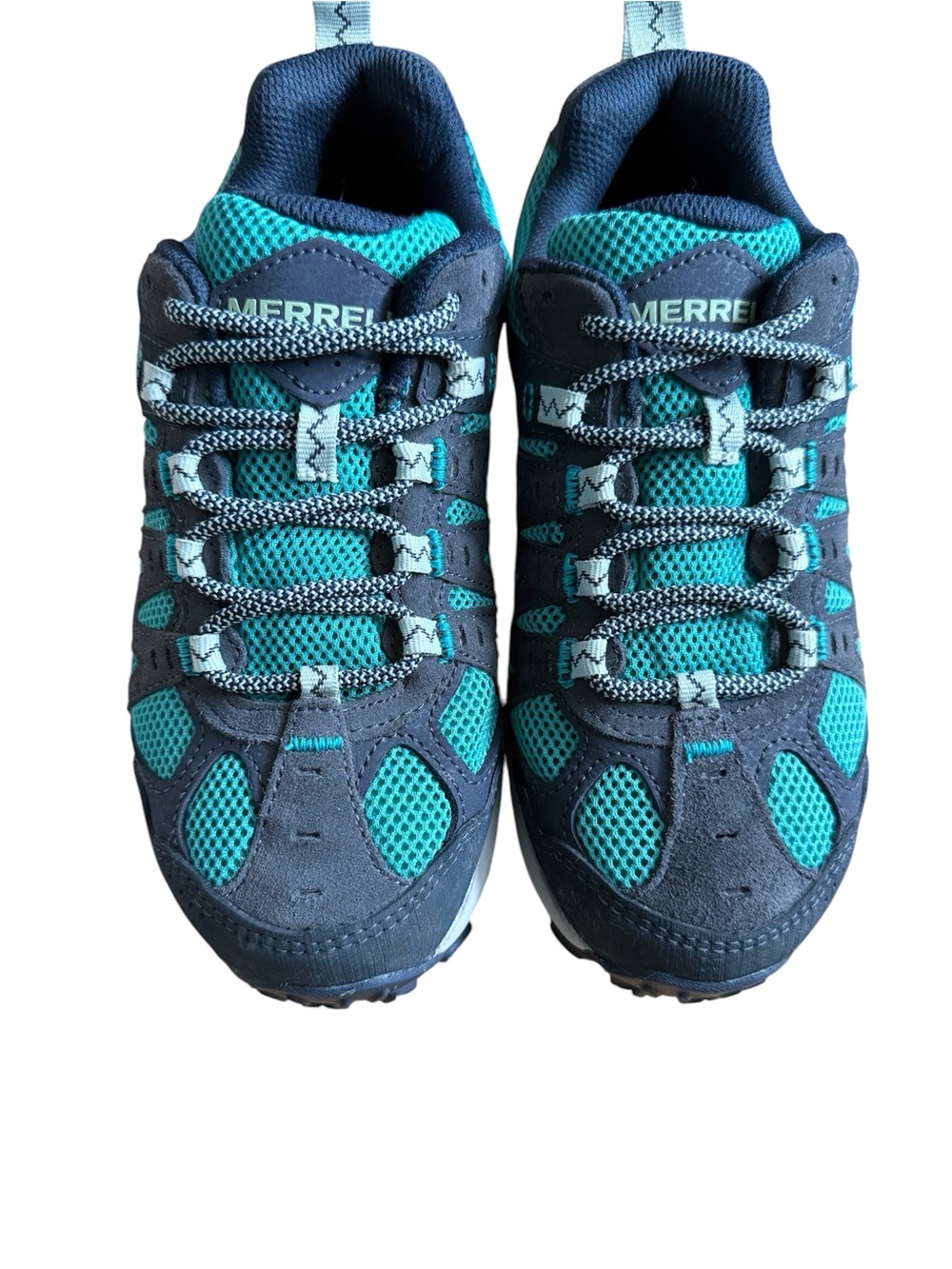 Merrell Accentor 3 WP Waterproof Hiking Shoes Teal / Navy / Blue Like New in Box - Picture 10 of 14
